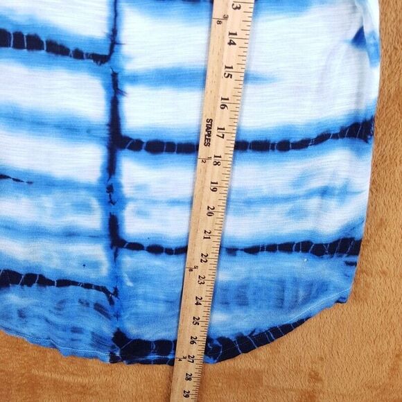 YOUNG FABULOUS BROKE Womens Top Small Blue Pullover Tank Tie Dye Stretch YFB - Picture 6 of 7